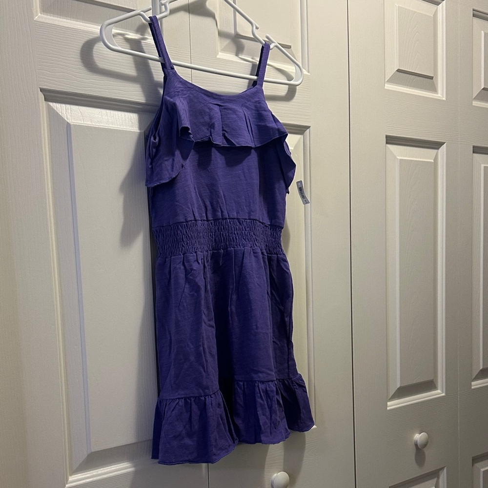 kidpik Purple Ruffle Casual Dress